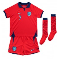 Camiseta Inglaterra Jack Grealish #7 Visitante Equipación para niños Mundial 2022 manga corta (+ pantalones cortos)